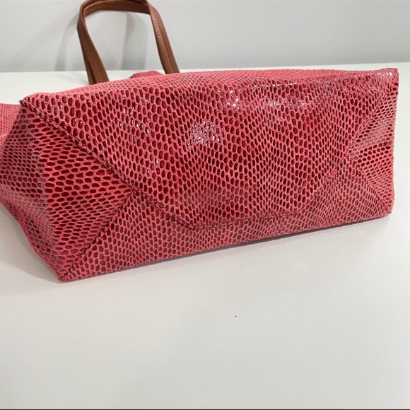 Sorial New York Iridescent Snake-EnbossedItalian Leather Rubina Tote - Picture 7 of 10